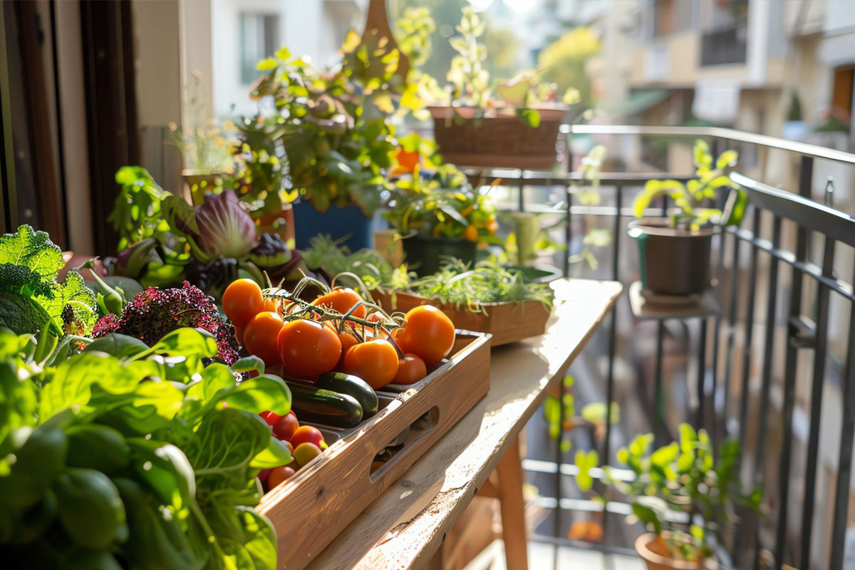 Moestuin op dakterras