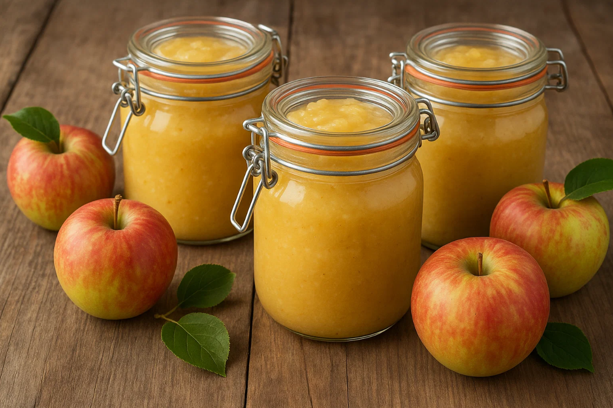 Hoe bewaar ik mijn eigen gemaakte appelmoes