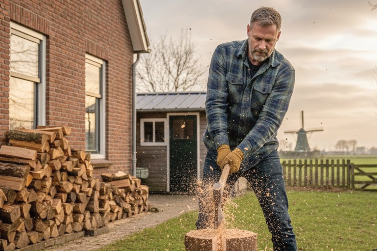 Houthakken met nat of droog hout